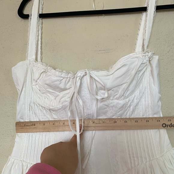 HOUSE OF CB L D-DD Taller  'Pietra' White Corset Mini Dress NWOT Large - Picture 10 of 11